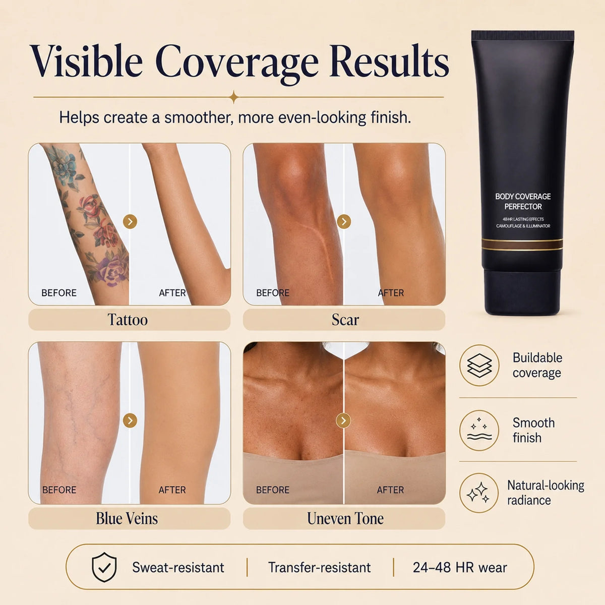 Custom Private Label Best-selling Concealer Body Concealer for Coverage and Contouring