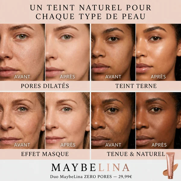 Duos Maybelina Pas d’effet masque, juste une peau parfaite