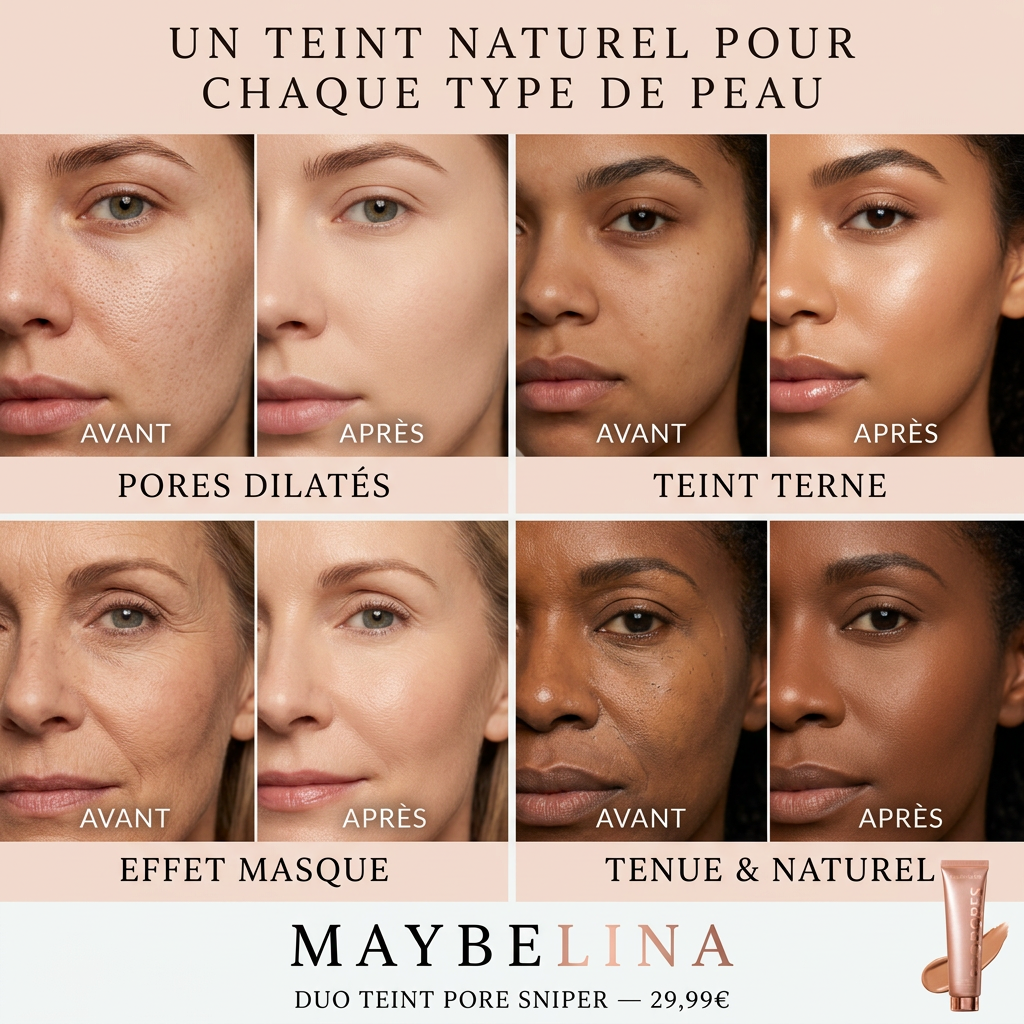 Duos Maybelina Pas d’effet masque, juste une peau parfaite